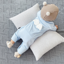 Baby jumpsuit autumn suit men three months baby clothes cute super cute female spring and autumn cotton thin autumn