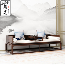 New Chinese style ebony wood Luohan bed Zen simple B & B living room hotel solid wood Luohan couch furniture customization