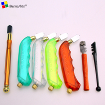 Glass knife large color large glass mosaic special tool hand grip plus kerosene American German glass knife