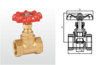 EMECO 307 brass high temperature resistant thickened inner wire thread stop valve DN50 (2 inches)store