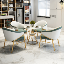 Rock board light luxury negotiation table and chair combination commercial leisure net red shop reception table sales office reception small round table and chair