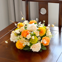 New Hotel Table Hem Flowers Restaurant Round Table Peanuts Day Banquet Decorated Floral Conference Room Table Hem Flowers