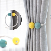 Curtain accessories Curtain cloth cable tie Nordic magnet Curtain buckle Strap buckle pair of magnetic bedroom strap