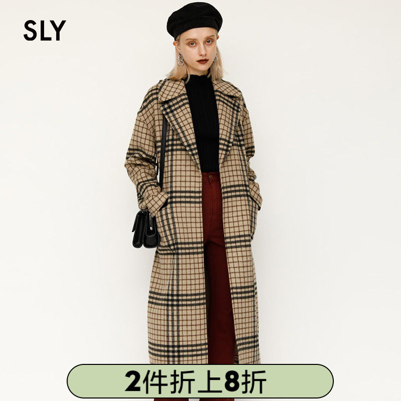 SLY Winters new stylish strap-down long casual coat 030CAM30-5550