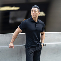 EVENSO Coolness Ice sense high stretch business polo shirt quick-drying air-permeable solid color short sleeve sports t-shirt