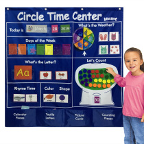 Circle time center Calendar Weather Alphabet Math Numbers Color shape Hanging bag Classroom teaching aid