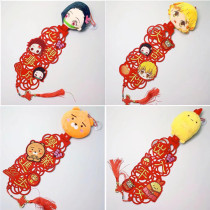 2022 Tiger years New Years New Years Hunchun cartoon Cashmere Cloth Ghost Annihilate Solid Paparazzi Heads Couplets Creative DIY hangings