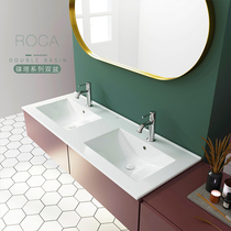 Lejia bathroom ROCA basin table one-body forming basin ceramic 1 2 1 5 1 8 meters double basin wash basin