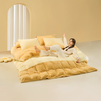 Fuanna Home Spun Milk Suede Four Pieces Of Coral Suede Quilt Cover Bed Linen Warm Thickening Autumn Winter Flannel Bed