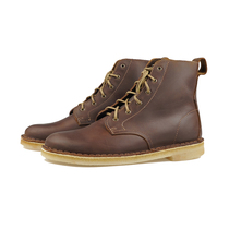  Mens desert boots High-top shoe leather boots First layer cowhide Crazy Horse leather comfortable raw rubber-soled Martin boots Genuine leather