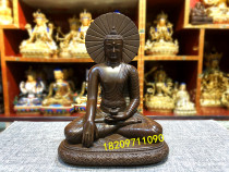 Antique backlit Kamiya Sakyamuni Buddha statue Zang Bodhisattva pure copper gilded 7cm Taer Temple production