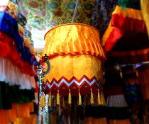 Tibetan decoration Tibetan style decoration pure handmade Tibetan face canopy hanging curtain umbrella cover treasure umbrella