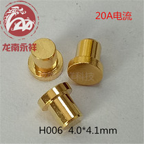 High-current copper pillar copper parts copper pin probe conductive thimble test spring needle gold-plated copper H0006