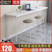 Open kitchen bar table one small apartment 2022 new table long strip home living room modern simple