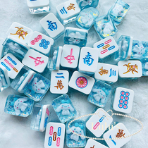 Pure handmade custom epoxy mahjong laurel dog Mahjong handmade material package Mahjong machine special cartoon mahjong