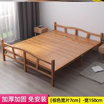 Wooden board bed 1 2 bamboo bed folding bed single afternoon bed artifact balcony hard board summer double leisure marching bed