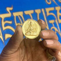 (On behalf of the Buddha statue)Mini round yellow god of wealth Zhan Bala Ruba tradition such as the method of making Gawu can be used