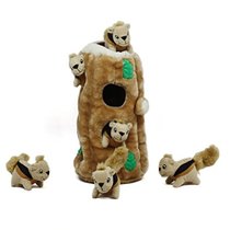 Outward Hound Hide-A-Squirrel and Puzzle Plush Squeaking