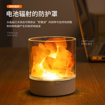 USB night light Warm light Home room Bedroom bedside office Rechargeable mini creative eye protection lamp Himalayan Salt lamp Portable holiday gift Colorful warm color small table lamp