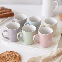 Fresh mug cute girl heart water Cup home set Nordic simple multi-color couple Cup ceramic cup 6
