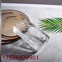 Crystal Red Brick Cinema Transparent Smoke Hotel Glass Brick Clothing Shop Beauty Balcony Hotel Household Transparent Customized
