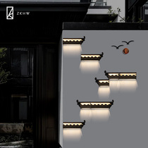 Solar outdoor wall lamp emblems Chinese style courtyard lamp outdoor lamp waterproof view lamp villa wall lamp decoration lamp