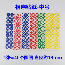 19mmM Sticker Phase Sequence Marking Sticker A B C N PE Ground 1 sheet = 40 circles