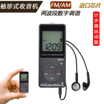 Radio Elderly Rechargeable Pocket Small Mini FM Imported DSP FM Radio for Walking Sport Listen