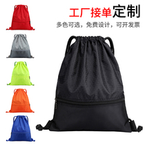 Customized large capacity drawstring backpack outdoor basketball bag men and women waterproof corset pocket fitness sports bag custom logo