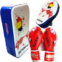 Steng map imitation leather training foot target Sanda curved monkey face hand target boxing gloves three sets