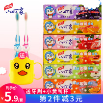 Tinkerbell children toothpaste 2-3-6-12 years old can swallow fluorine-free solid teeth over 6 years old toothpaste toothbrush set