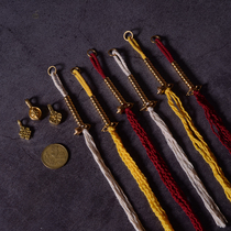 Recitation manual Tibetan Buddhist beads Pure copper Tibetan counter Small rosary special brass bell pestle counter clip