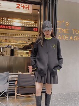 NYTSTUDIO Microfat Original Slim Positive Shoulder Sweatshirt Woman Loose Port Wind New English Long Sleeve Spring Open