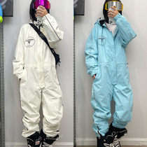 John snow ski suit women's suit one-piece windproof waterproof warm veneer double board ski pants equipment
