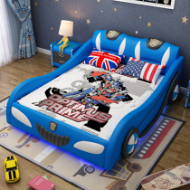 Creative car children's bed boy with guardrail cartoon 1 5 meters 1 8 net red female storage baby single customizable