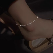 Sparkling 925 sterling silver anklet womens starry sky 2021 new trend cold wind niche high-end foot accessories