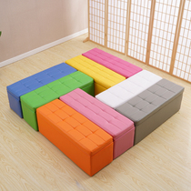 Shoe shop shoe stool small sofa stool storage box storage can sit and wear shoe stool fashion creative change shoe stool leather stool long