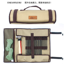 Outdoor camping tent rope floor nail hammer portable storage bag thick large capacity camping multifunctional easy kit