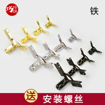 Small wooden box seven-shaped hinge hinge hinge support bracket concealed closure anti-theft buckle box Aircraft Hinge
