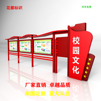 Customized stainless steel bulletin board hospital campus window outdoor billboard party building bulletin board display stand bulletin board