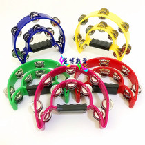 Bar entertainment KTV supplies rattling Bell plastic half moon Ling children adult hand-cranked musical instrument sand hammer tambourine