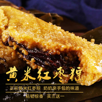  Northern Shaanxi yellow rice dumpling Sweet super Dashan West fresh yellow glutinous rice Dumpling Northern Jujube rhubarb rice sugar-free sticky yellow rice dumpling