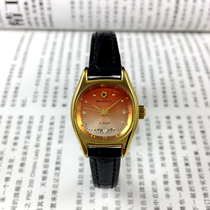 Shanghai Watch Factory Gem Flower card square orange surface Ms. manual mechanical diameter 24mm