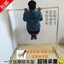 Clothing store single pole rack type floor drying clothes Night market promotion drying rack Water pipe display rack Balcony folding hanging clothes