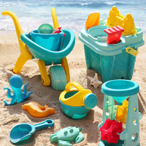 Childrens beach toys kids baby big shower shovel and bucket play sand set seaside sand digging tools