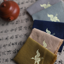 Yunhe Flower Pattern Chinese Traditional Printed Tea Towel Handkerchief Cleansing Recipe Cotton Linen Soft Instant Absorbent Cotton