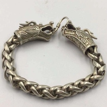 Old Tibetan silver faucet bracelet hegemon men Miao silver living bracelet retro bracelet transshipment chain silver silver