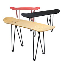 DIY skateboard stool bracket skateboard chair iron stool self-mounted embedded skateboard log double rocker