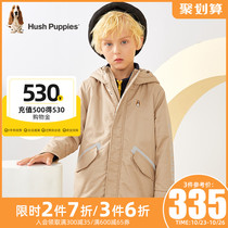 Du Pacers Boy Trench Coat 2021 Winter New Student Joker Warm Fashion Medium Long Fleece Thick Coat