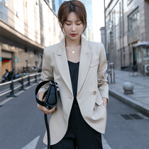 Advanced Sensation Fried Street Little West Suit Woman Beige Jacket Spring Autumn 2022 This year popular casual suit design is a little crowdsourced
